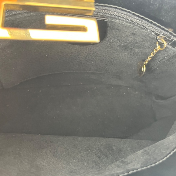 Authentic Vintage GUCCI Suede Black Mini Top Handle Satchel Bag - Picture 10 of 16